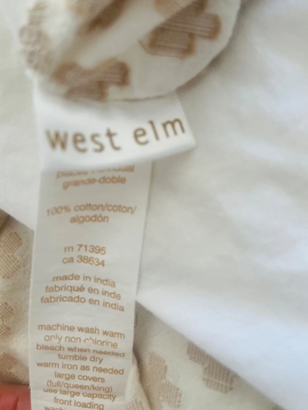 West Elm Jacquard Print Duvet • Full/Queen